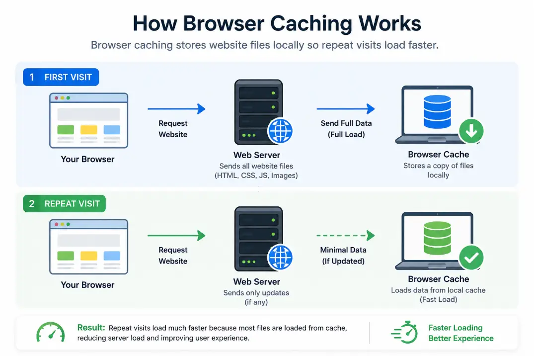 How browser caching improves speed